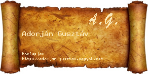 Adorján Gusztáv névjegykártya