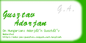 gusztav adorjan business card